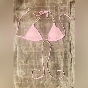Pink bikini top